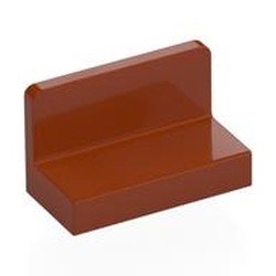 LEGO part 4865b Panel 1 x 2 x 1 [Rounded Corners] in Dark Orange