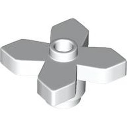 LEGO part 4727 Plant, Flower 2 x 2 Leaves - Angular in White