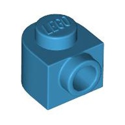 LEGO part 3386 Plate 1 x 1 x 2/3 Half Round with Side Stud in Dark Azure