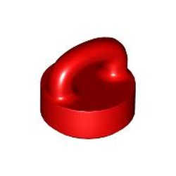 LEGO part 77813 Tile Round 1 x 1 Special with Clip-Bar in Bright Red/ Red