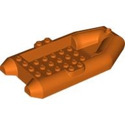 LEGO part 78611 Boat / Rubber Raft / Dinghy 6 x 12 in Reddish Orange