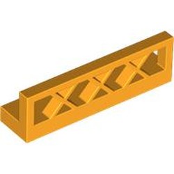 LEGO part 3633 Fence Lattice 1 x 4 x 1 in Flame Yellowish Orange/ Bright Light Orange