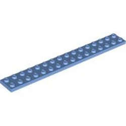 LEGO part 4282 Plate 2 x 16 in Medium Blue