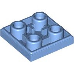 LEGO part 11203 Tile Special 2 x 2 Inverted in Medium Blue