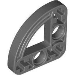 LEGO part 32249 Technic Beam 3 x 3 L-Shape with Quarter Ellipse Thin in Dark Stone Grey / Dark Bluish Gray