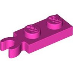 LEGO part 78256 Plate Special 1 x 2 with Clip Vertical on End in Bright Purple/ Dark Pink