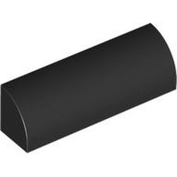 LEGO part 5849 Brick Curved 1 x 4 x 1 in Black