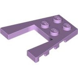 LEGO part 43719 Wedge Plate 4 x 4 with 2 x 2 Cutout in Lavender