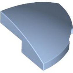 LEGO part 5852 Brick Round Corner, Curved 2 x 2 x 2/3 Quarter Circle in Light Royal Blue/ Bright Light Blue