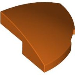 LEGO part 5852 Brick Round Corner, Curved 2 x 2 x 2/3 Quarter Circle in Reddish Orange