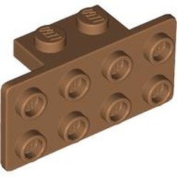 LEGO part 93274 Bracket 1 x 2 - 2 x 4 in Medium Nougat