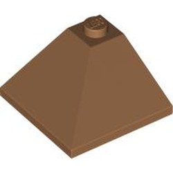 LEGO part 3675 Slope 33° 3 x 3 Double Convex in Medium Nougat