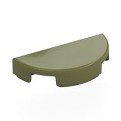 LEGO part 1748 Tile Round 1 x 2 Half Circle in Olive Green