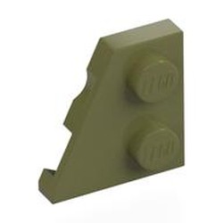 LEGO part 24299 Wedge Plate 2 x 2 Left in Olive Green