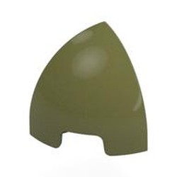 LEGO part 5848 Brick Round Curved 1 x 1 x 1 Quarter Dome in Olive Green