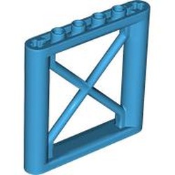 LEGO part 64448 Support 1 x 6 x 5 Girder Rectangular in Dark Azure