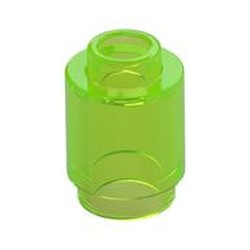 LEGO part 3062b Brick Round 1 x 1 Open Stud in Transparent Bright Green/ Trans-Bright Green