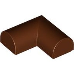LEGO part 79757 Brick Curved 2 x 2 x 2/3 Double, Corner, No Studs in Reddish Brown