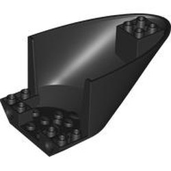 LEGO part 7245 Aircraft Fuselage Curved Aft Section 6 x 10 Bottom, Pinholes in Black