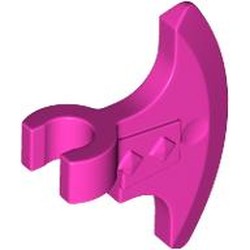 LEGO part 53454 Weapon Axe Head, Clip-on (Viking) [Thick Clip] in Bright Purple/ Dark Pink