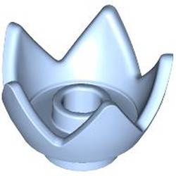 LEGO part 39262 Crown / Flower / Egg Shell Half in Light Royal Blue/ Bright Light Blue