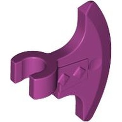 LEGO part 53454 Weapon Axe Head, Clip-on (Viking) [Thick Clip] in Bright Reddish Violet/ Magenta