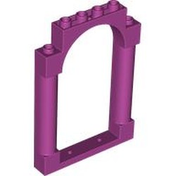 LEGO part 40066 Panel 1 x 6 x 7 with 2 Columns and Arch in Bright Reddish Violet/ Magenta