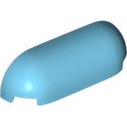 LEGO part 4045 Brick Curved 1 x 4 x 1 Rounded Ends in Medium Azure