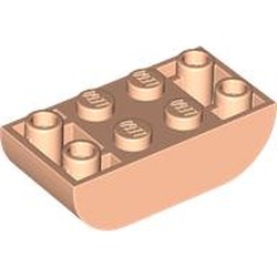 LEGO part 5174 Brick Curved Double 2 x 4 Inverted in Light Nougat
