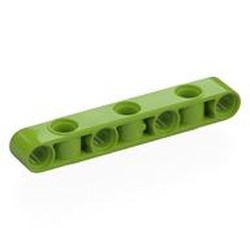 LEGO part 2391 Technic Beam 1 x 7 Thick with Alternating Holes in Bright Yellowish Green/ Lime