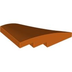 LEGO part 80177 Slope Curved 3 x 2 with Stud Notch Left in Reddish Orange