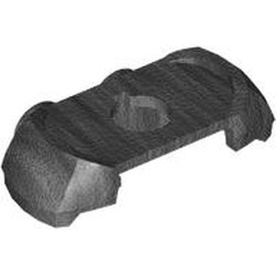 LEGO part 8035 Minifig Neckwear Armor Shoulder Pads in Titanium Metallic / Pearl Titanium