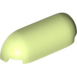 LEGO part 4045 Brick Curved 1 x 4 x 1 Rounded Ends in Spring Yellowish Green/ Yellowish Green