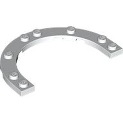 LEGO part 7961 Plate Round Half 5 x 8 with 4 x 6 Round Cutout in White