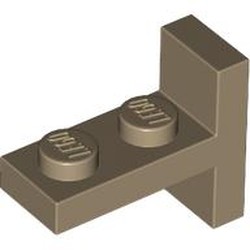 LEGO part 4585 Bracket 1 x 2 with 1 x 2 Vertical Studs in Sand Yellow/ Dark Tan