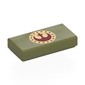 Tile 1 x 2 with Tan/Dark Red New Republic Logo print