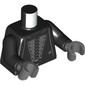 Torso, Robe, Dark Bluish Grey Panel, Silver Decorations print, Black Arms, Dark Bluish Gray Hands