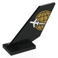 Tail Shuttle with Gold Globe, White Plane print