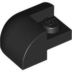 LEGO part 5846 Brick Curved 2 x 2 x 1 Curved Top, Corner in Black
