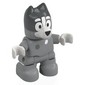 Duplo Figure Dog Small (Bluey) with White Nose, Hands, Dark Bluish Grey Top of the Head print (Muffin)
