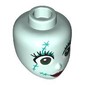 Minidoll Head, Green Eyes, Dark Turquoise Eyeshadow, Stitches, Dark Red Lips