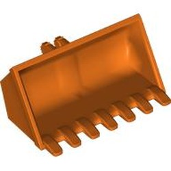 LEGO part 50335 Construction Vehicle Bucket 3 x 6 with Hinge, Reinforced Center in Reddish Orange
