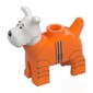 Dog, Snowy with White Head, Retro Space Suit print