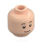 Minifig Head Tintin, Small Black Eyebrows, Eyes, Smile/Surprised