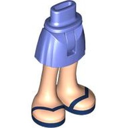 LEGO part 2241c01pr0012 Minidoll Hips and Short Skirt with print in Blue Violet