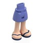 Minidoll Hips and Short Skirt with Light Nougat Legs, Dark Blue Sandals print