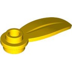 LEGO part 7905 Plant, Round 1 x 3 - 1 Leaf in Bright Yellow/ Yellow