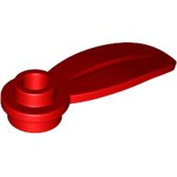 LEGO part 7905 Plant, Round 1 x 3 - 1 Leaf in Bright Red/ Red
