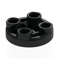 LEGO part 3567 Tile Special Round 2 x 2 Inverted in Black