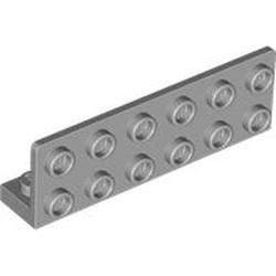 LEGO part 5090 Bracket 1 x 6 - 2 x 6 Inverted in Medium Stone Grey/ Light Bluish Gray